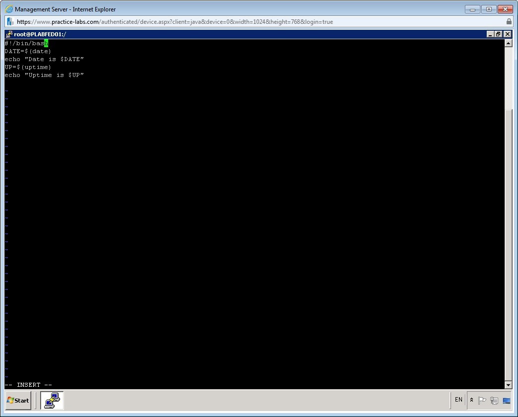 Practice Labs screenshot.